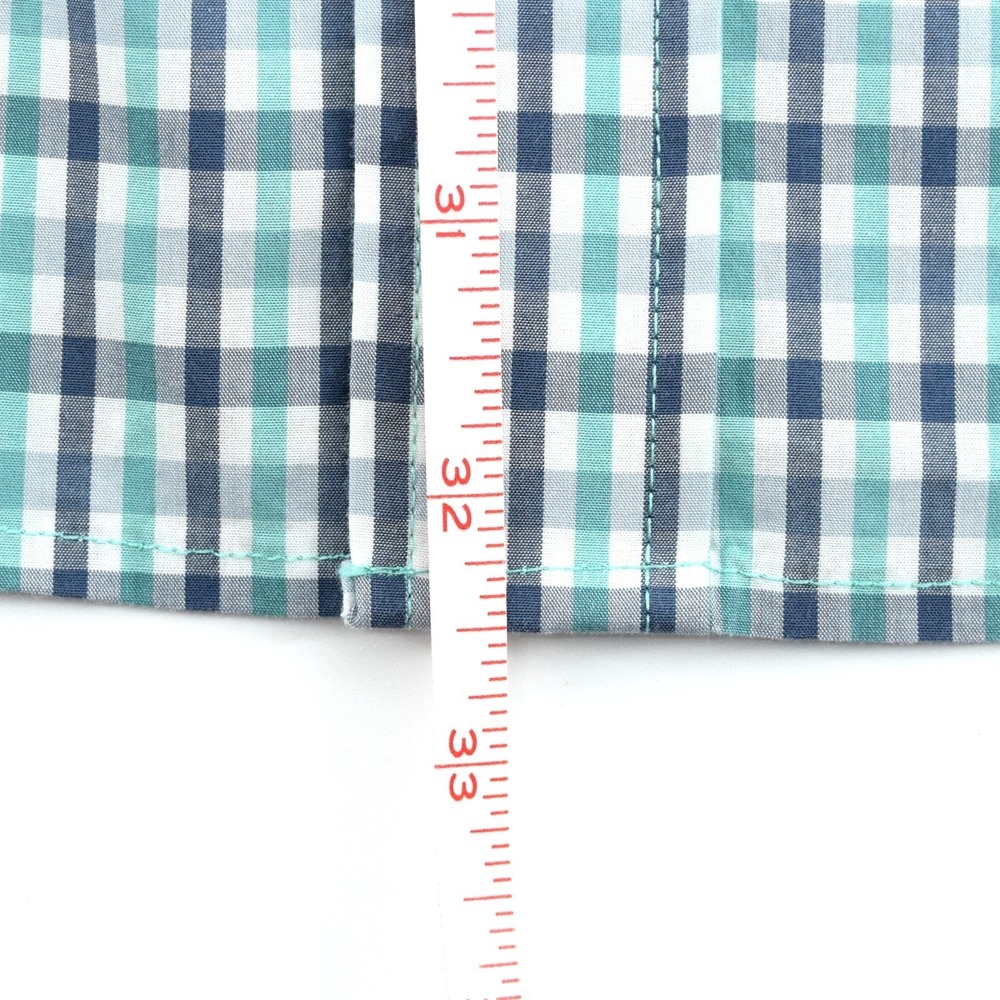 Southern Tide Men's XL Nassau Gingham Cotton Stretch LS Sport Shirt Green Blue - Picture 13 of 15